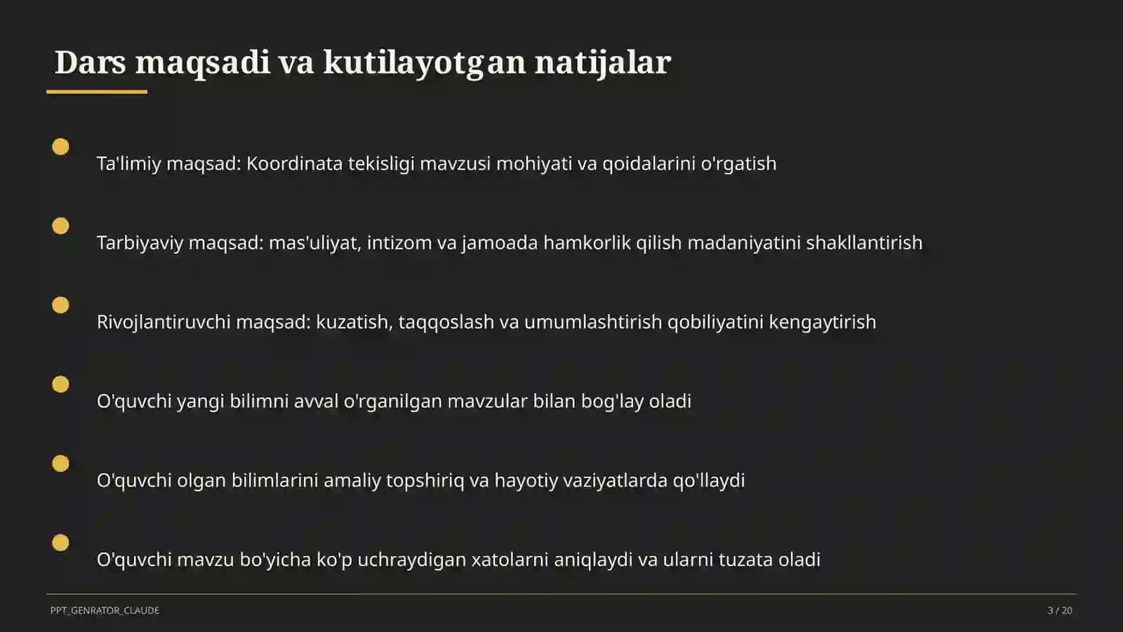 Koordinata tekisligi (6-sinf) 3