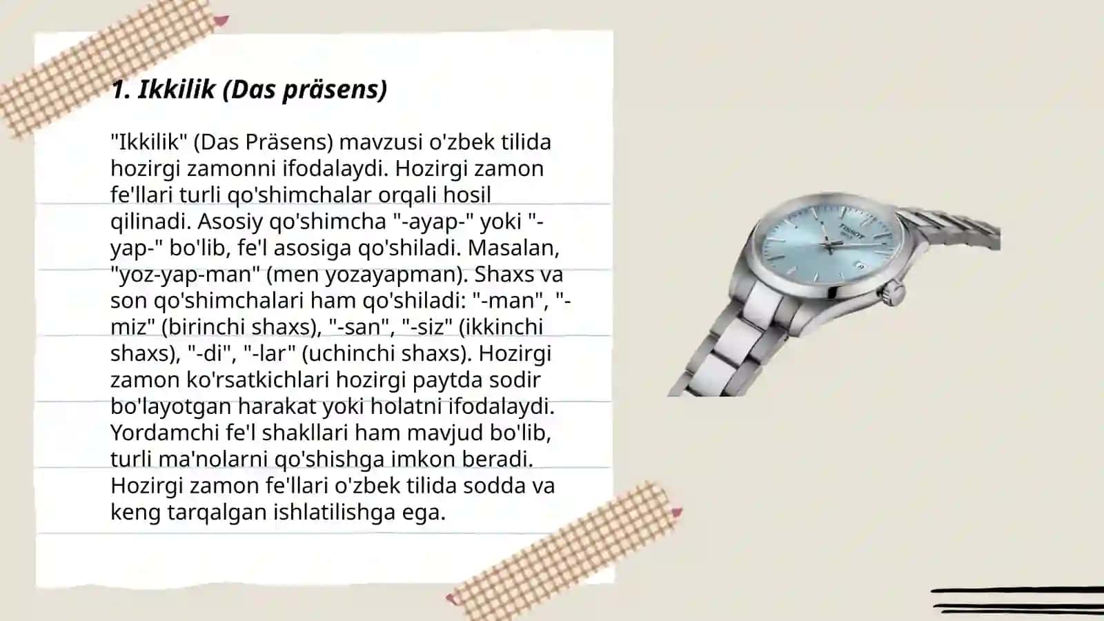 "Ikkilik" (Das Präsens) 3