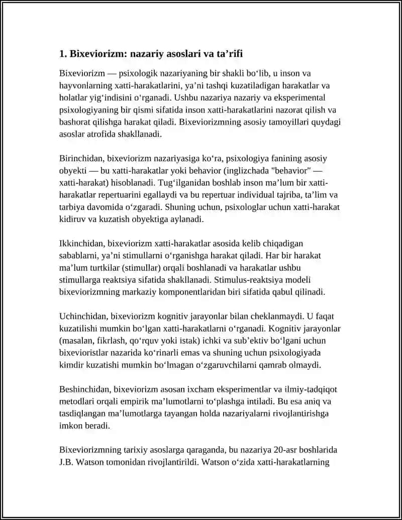 BIXEVIORIZMNING PSIXOLOGIK NAZARIYA SFATIDA 3