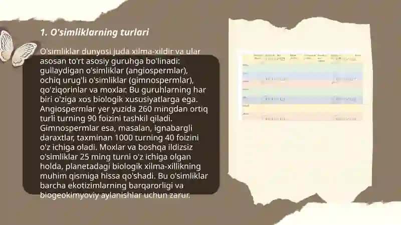 Oʻsimliklar bilan tanishish 3