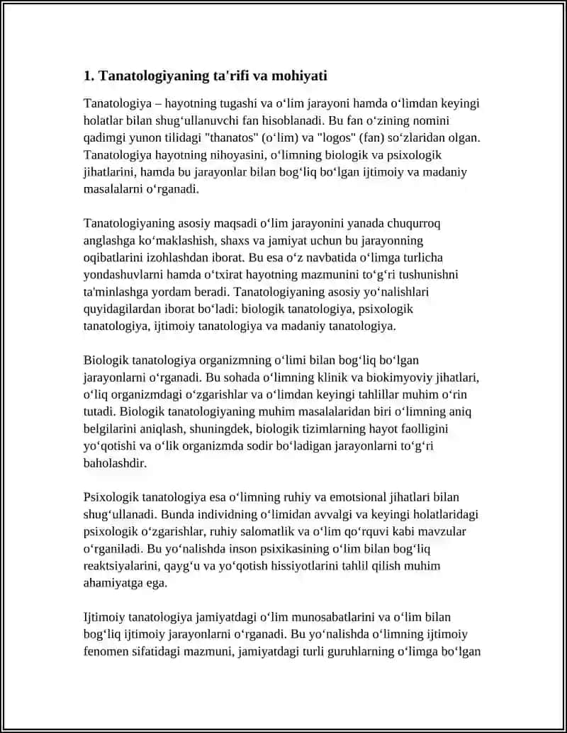 Tanatologiya haqida tushuncha 3
