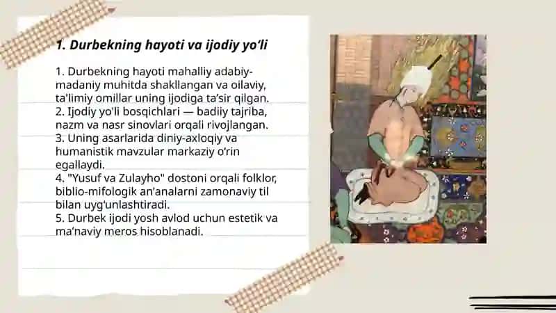 "Yusuf va Zulayho" dostoni tahlili 3