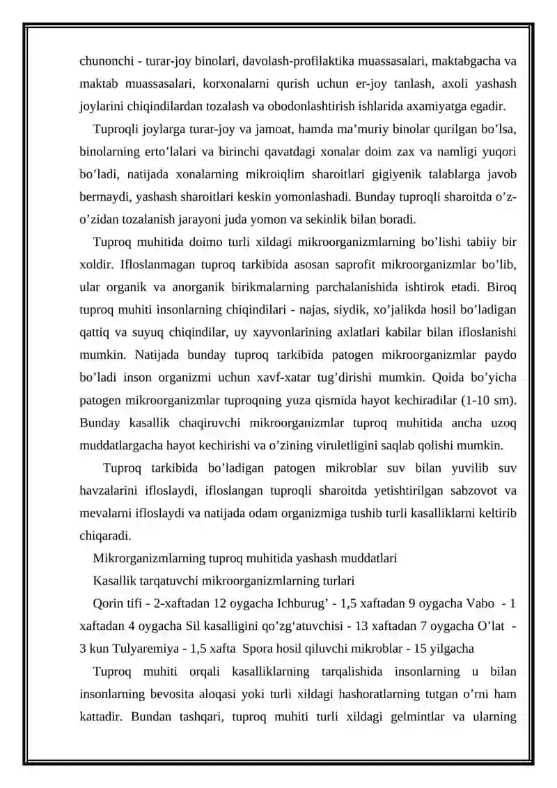 Tuproqni tekshirish va unga gigiyenik baho berish 3
