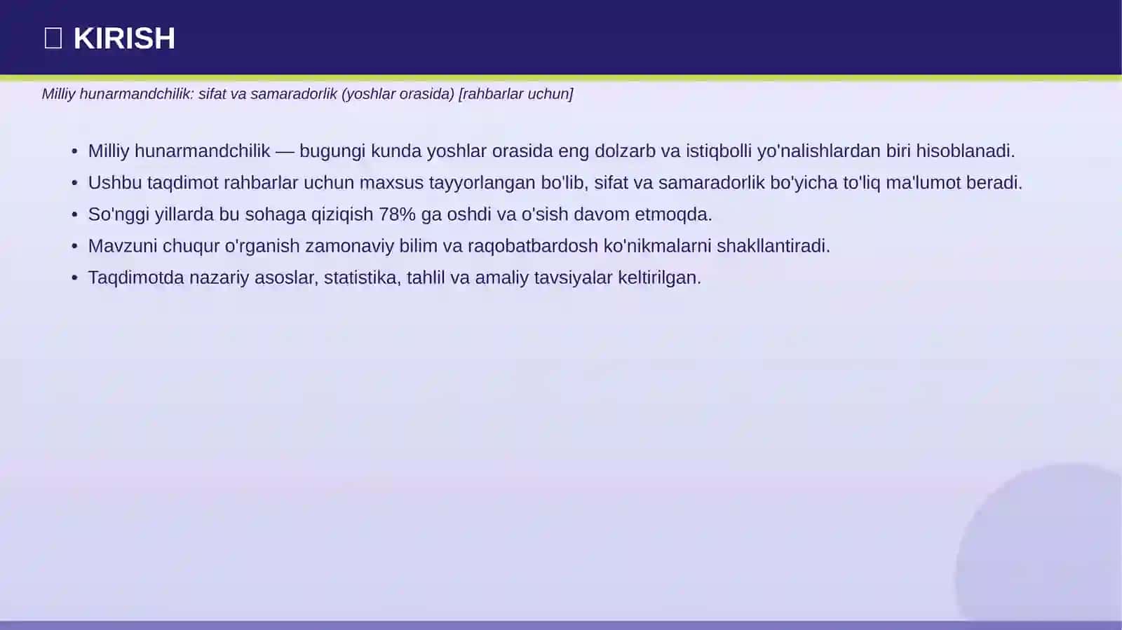 MILLIY HUNARMANDCHILIK: Sifat va samaradorlik 3