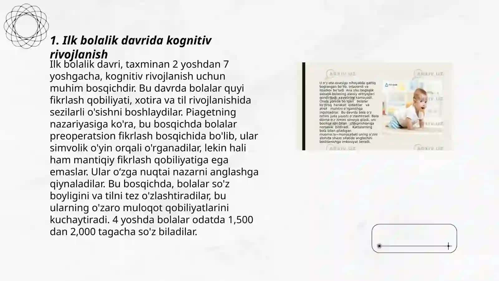 Ilk bolalik davrida oʻz-oʻzini anglashning rivojlanishi va 3 yosh inqirozi 3