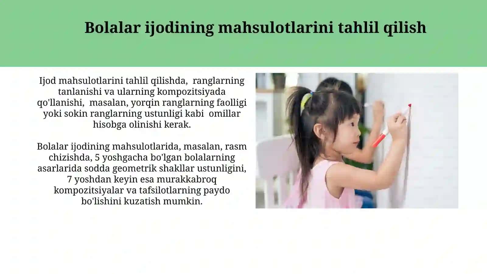 Bolalar Ijodkorlari va ularning O'ziga Xosliklari 3