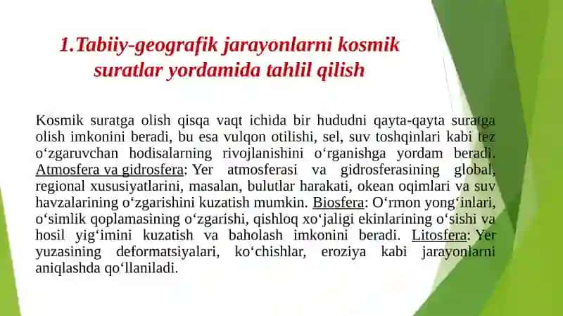 Tabiiy-geografik jarayonlarni kosmik suratlari yordamida tahlil qilish 3