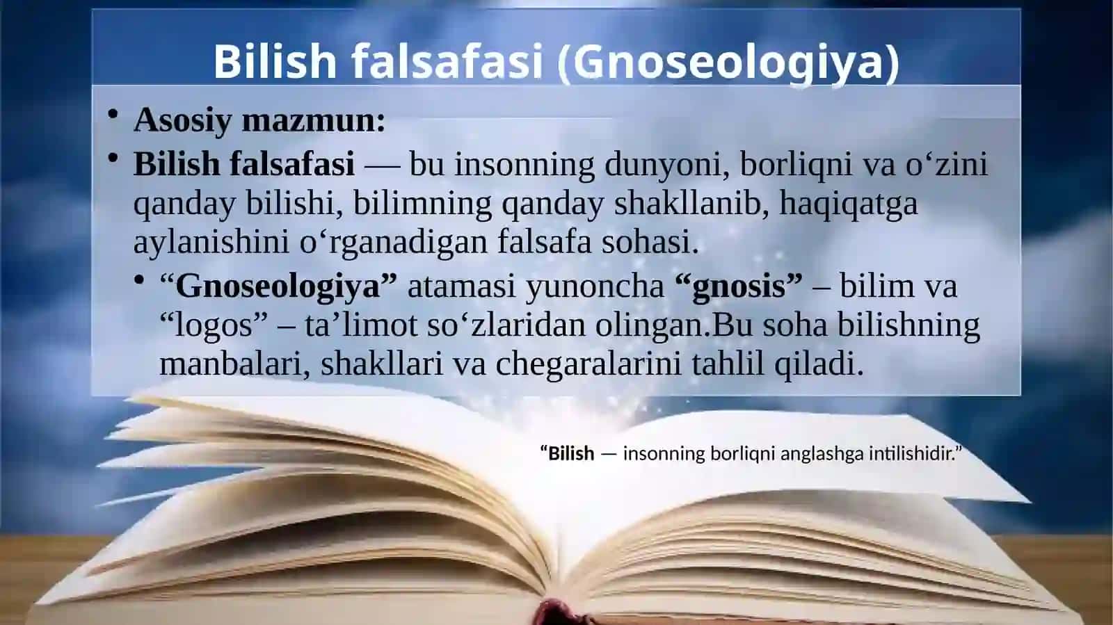 BILISH FALSAFASI 3