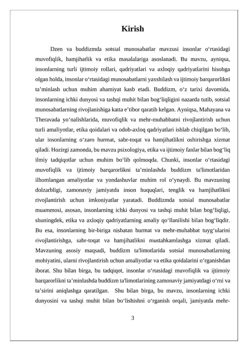 Dzen va Buddizmda Sotsial Munosabatlar 3