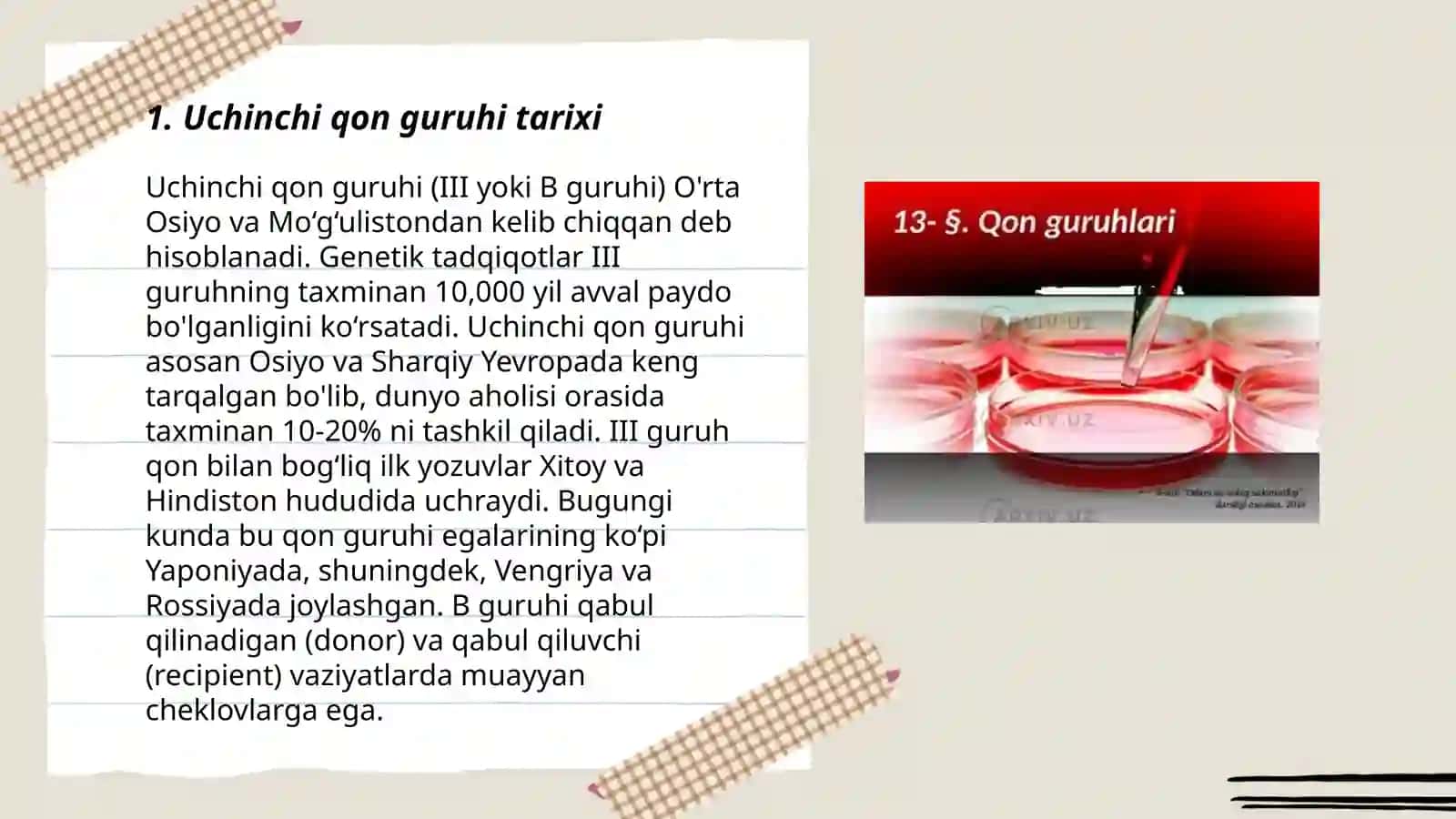 Uchinchi qon guruhi va va uning tarkibi 3