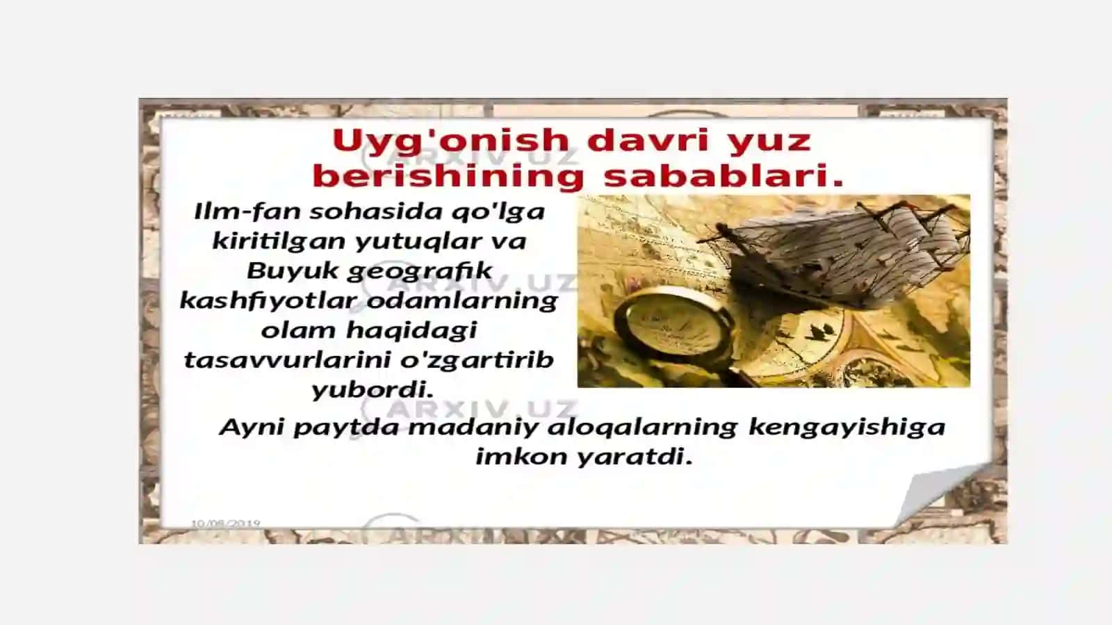 Uyg'onish davri madaniyatining dunyo madaniyati taraqqiyotida tutgan o'rni 3