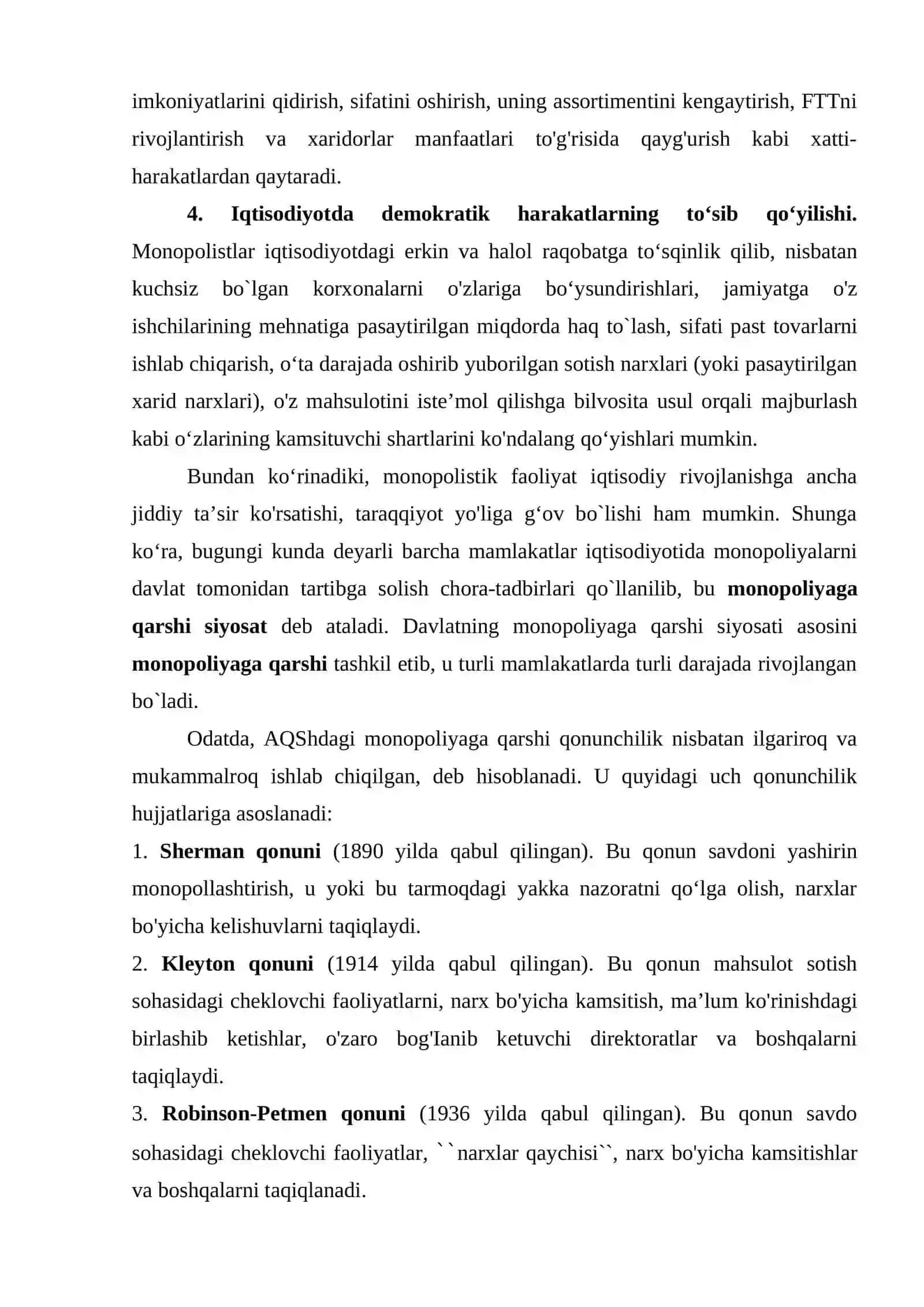 Monopoliyalarni tartibga solish organlari va ularning vazifalari 3