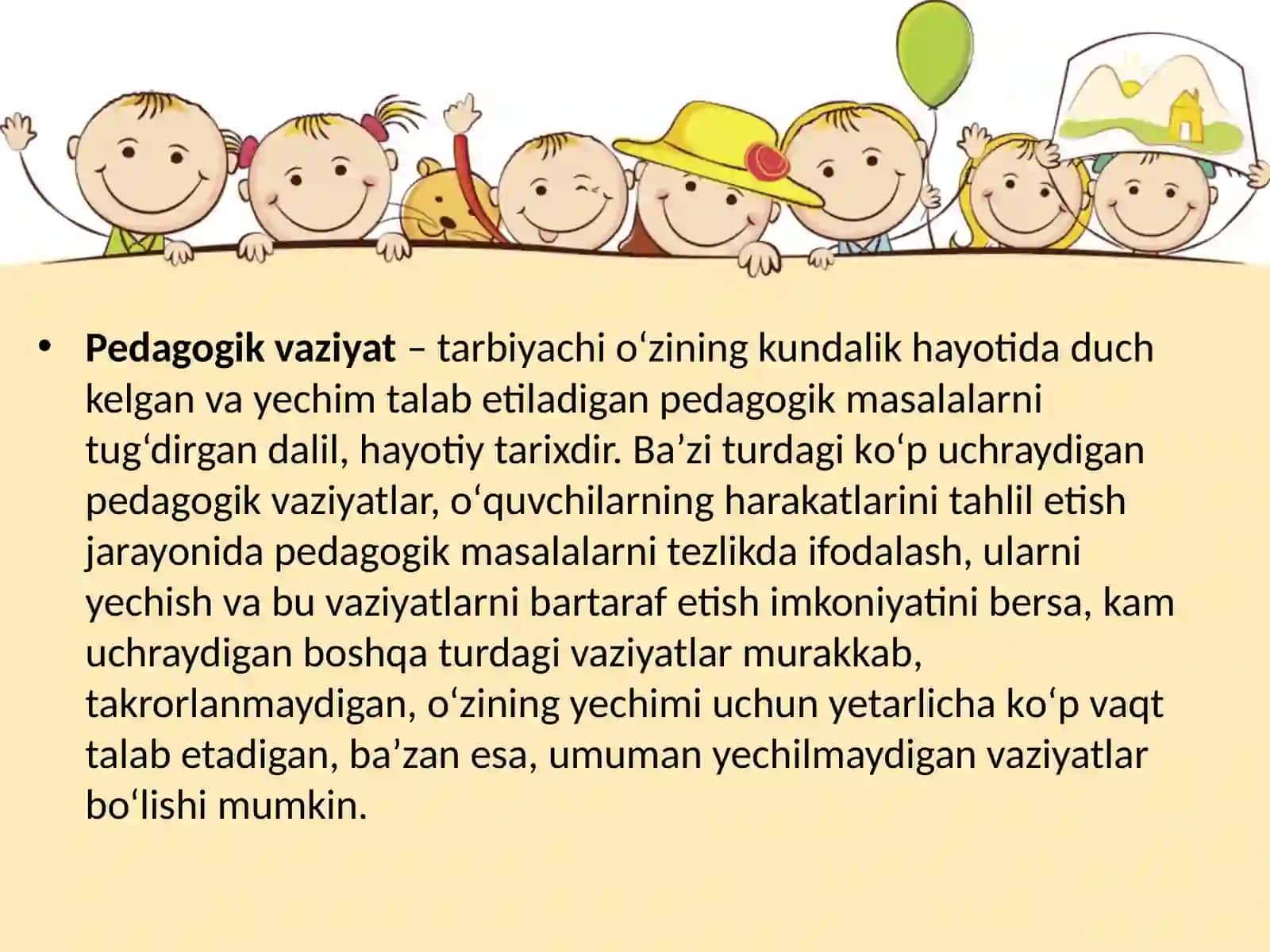 Pedagogik vaziyatlar 3