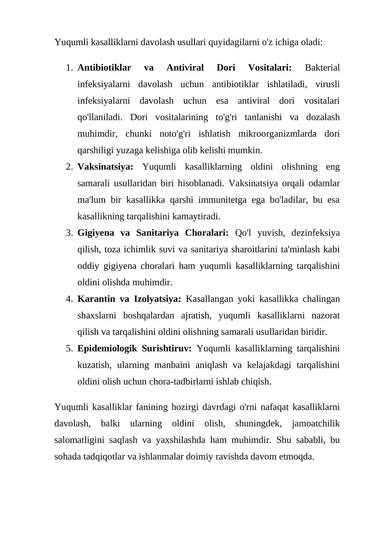 Yuqumli kasalliklar fanining hozirgi davrdagi o`rni 3