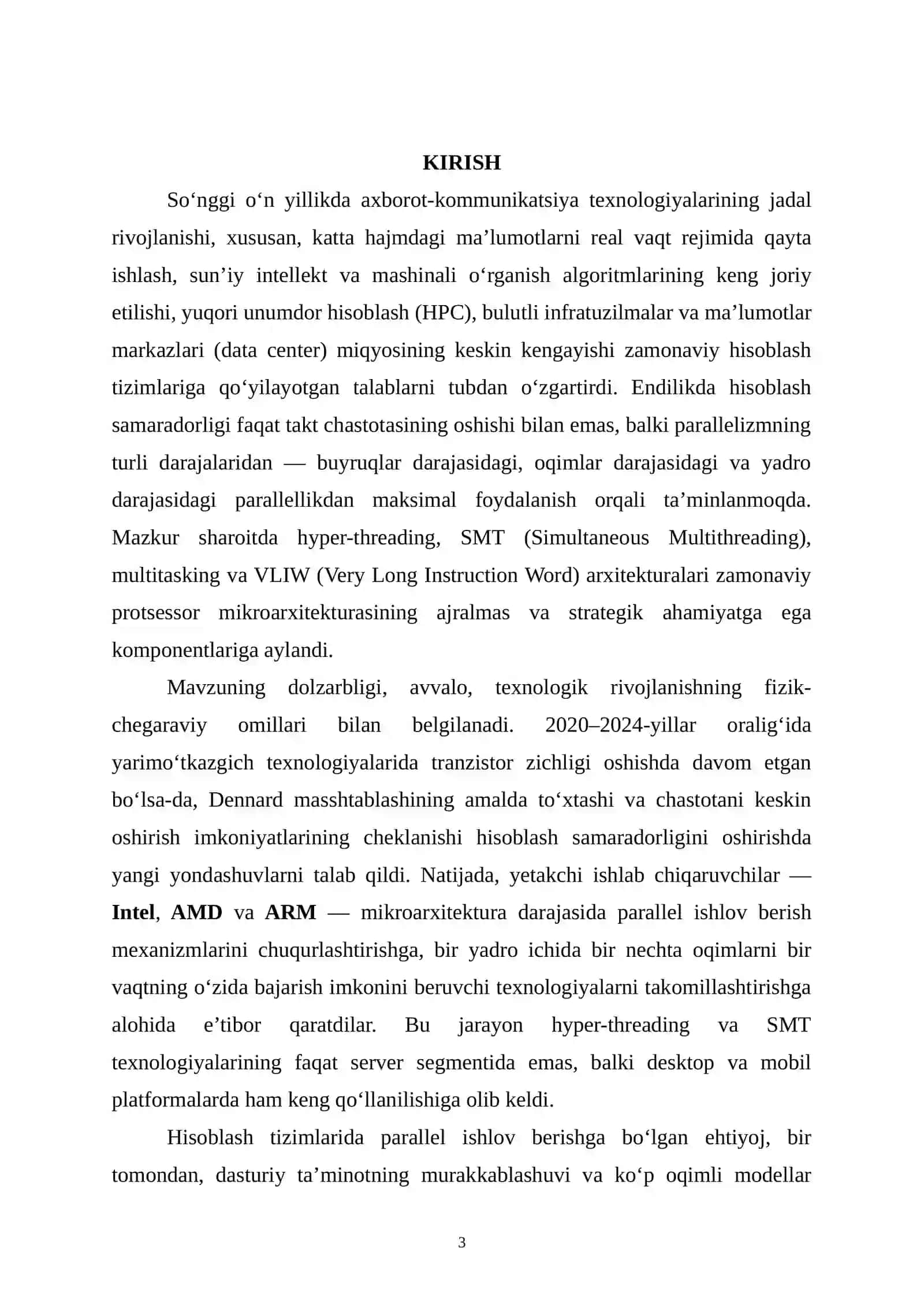 KOMPYUTER INJINIRINGI KAFEDRASI KURS ISHI 3