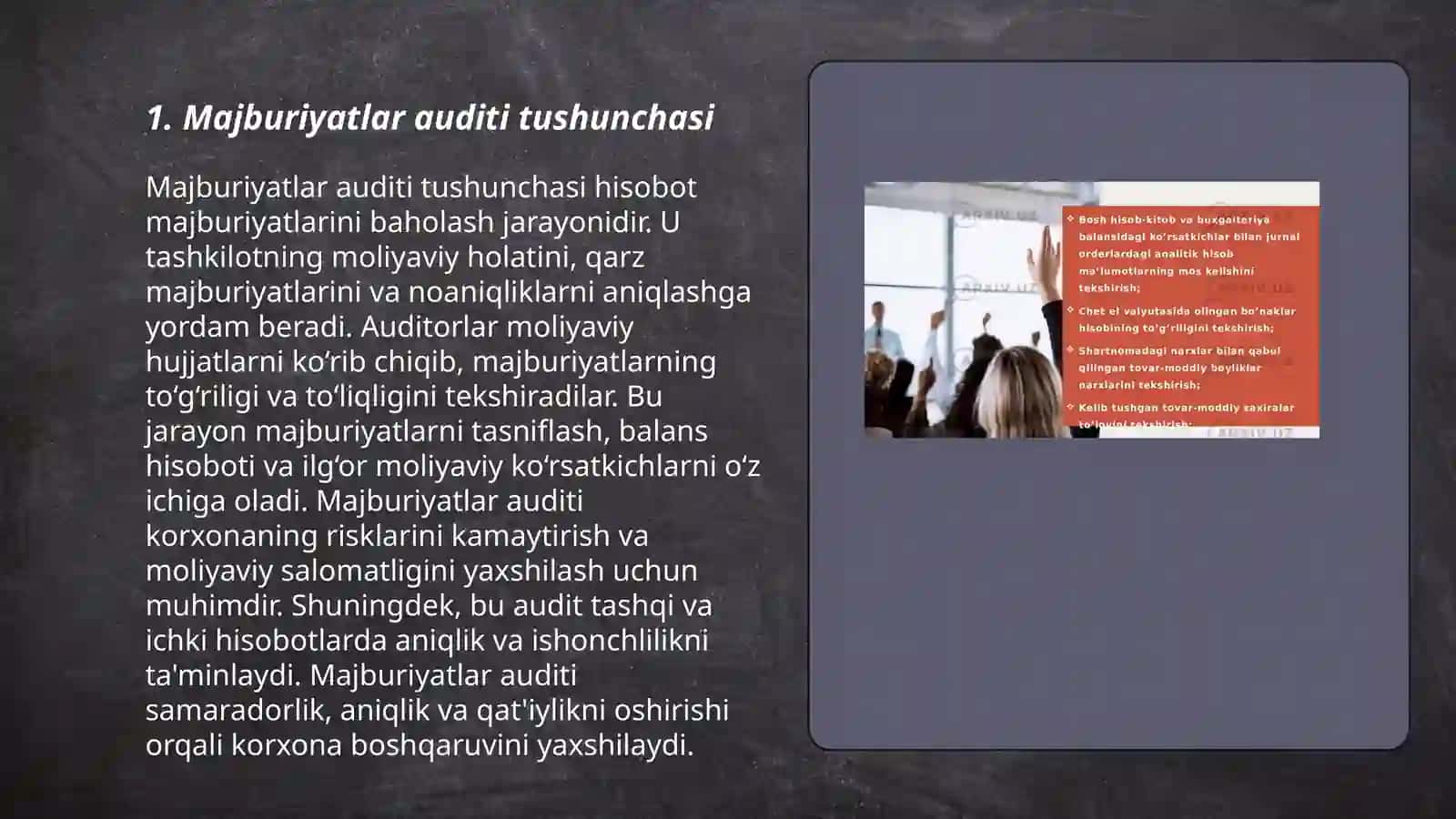 Majburiyatlar auditi 3