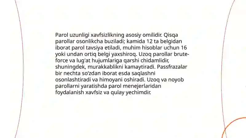 Parol tanlashning eng oddiy qoidalari 3