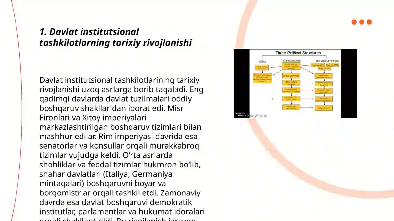 Davlat Institutsional Tashkilotlar Tarixi 3