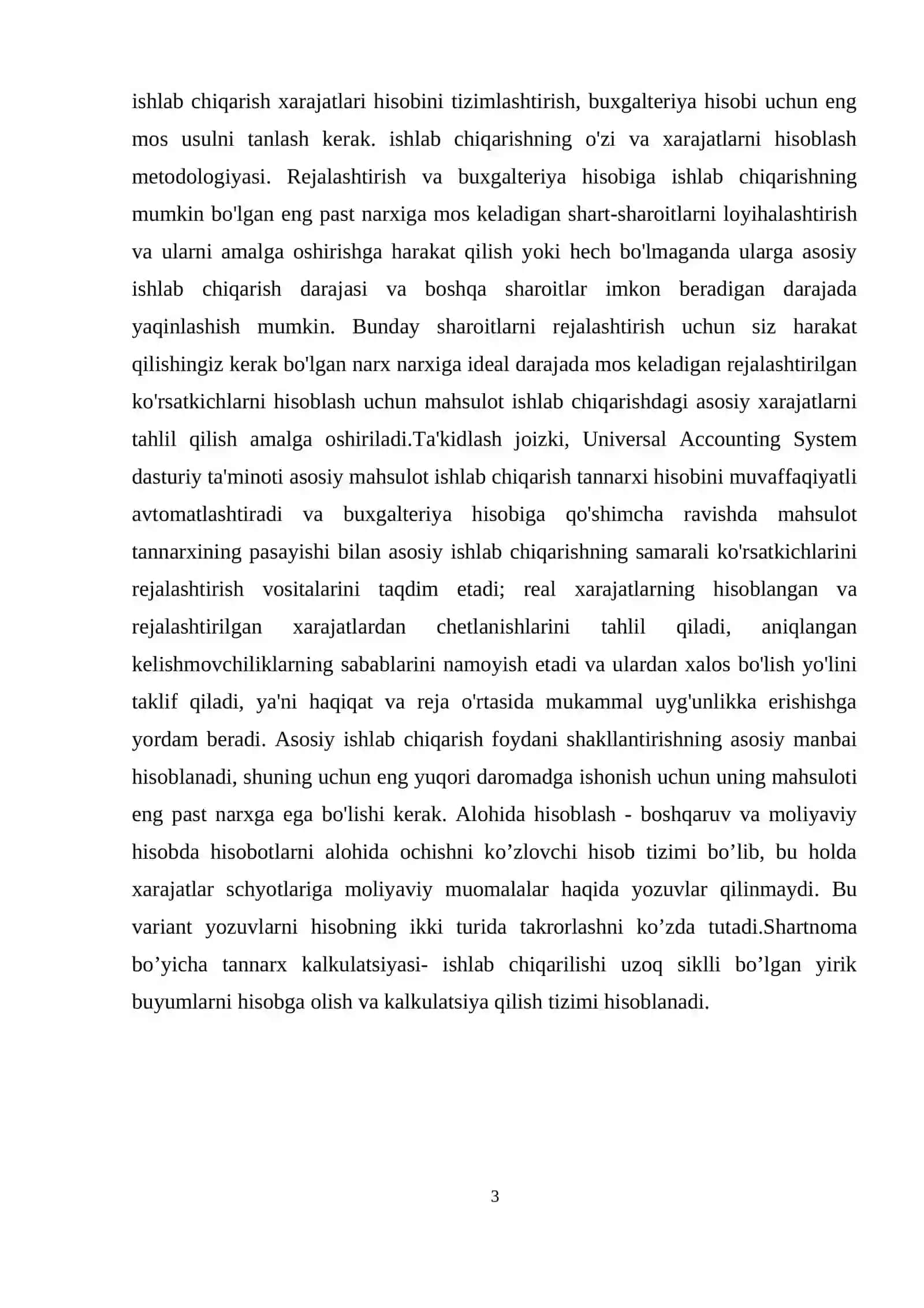 Mahsulot tannarxiga kiritiladigan xarajatlar hisobi  kurs ishi 3