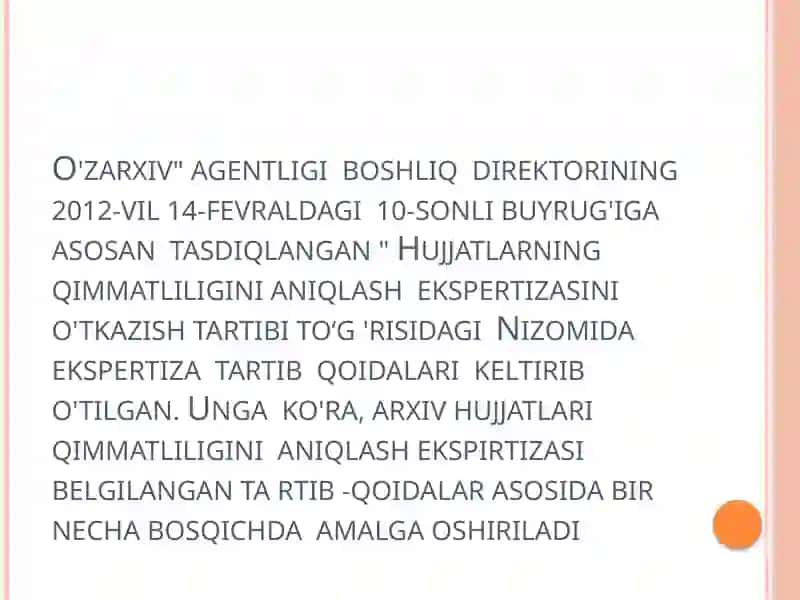 Hujjatlarning qimmatliligini aniqlash ekspertizasi 3