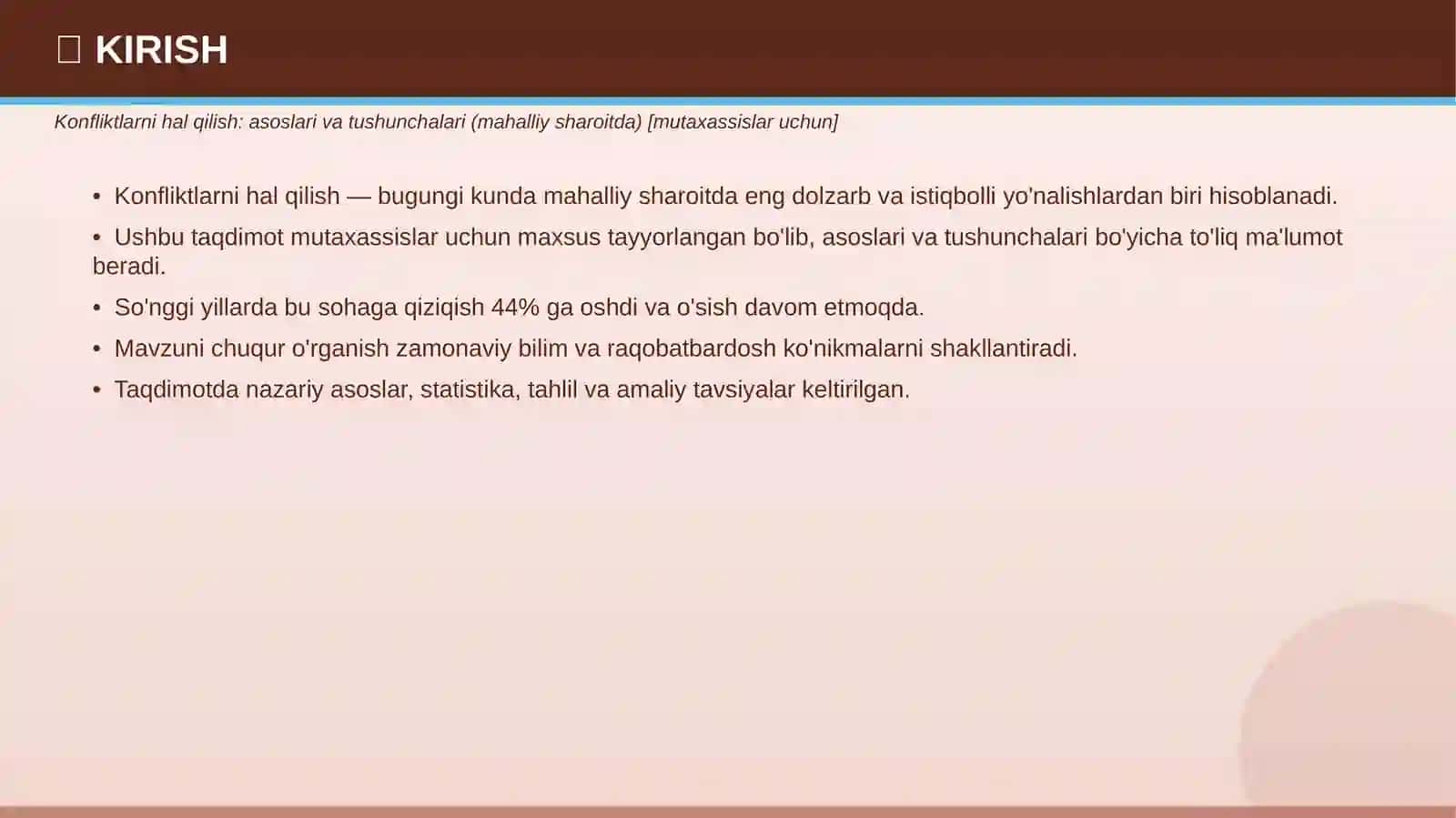MUTAXASSISLAR UCHUN Taqdimot № 241 377 3