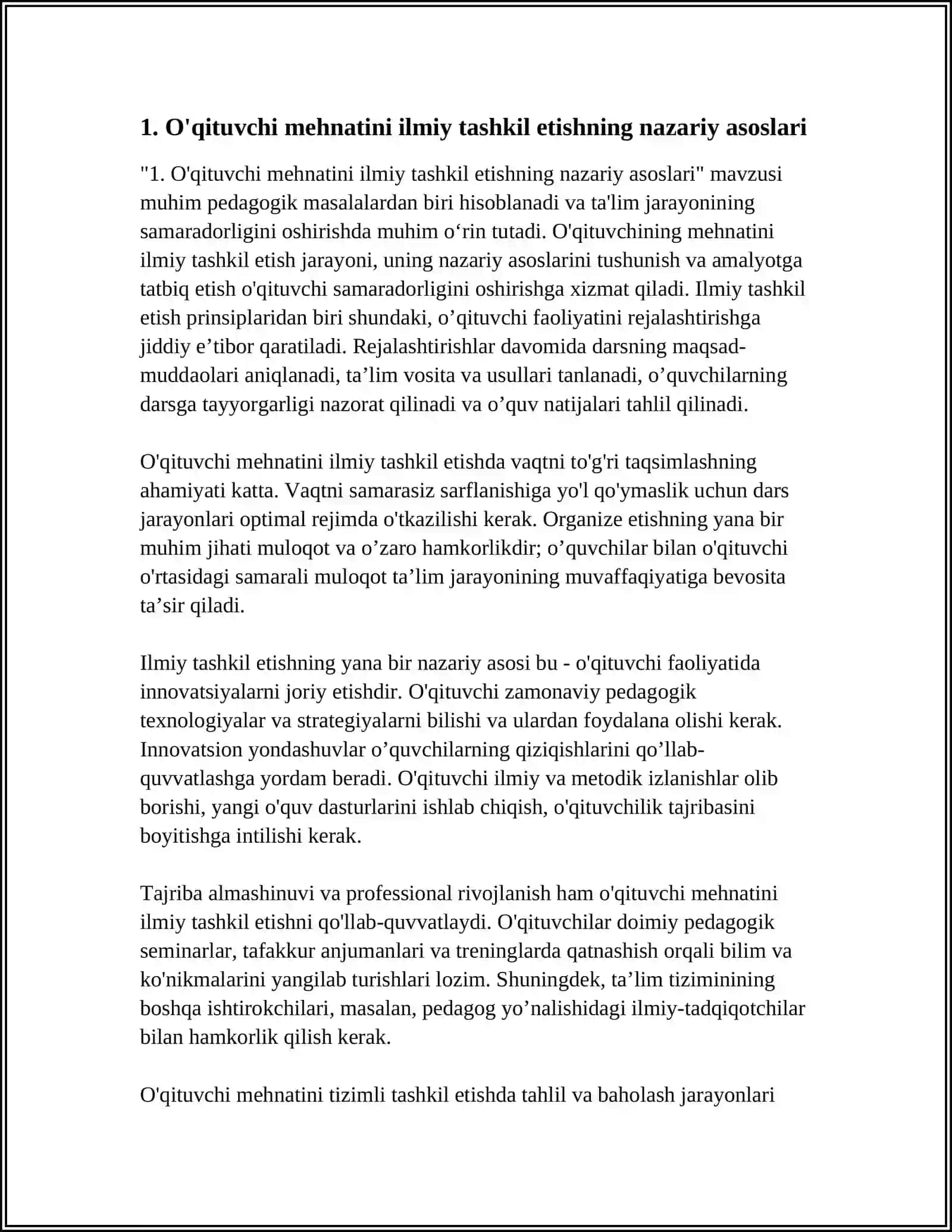 O'QITUVCHI MEHNATINI ILMIY TASHKIL ETISH 3