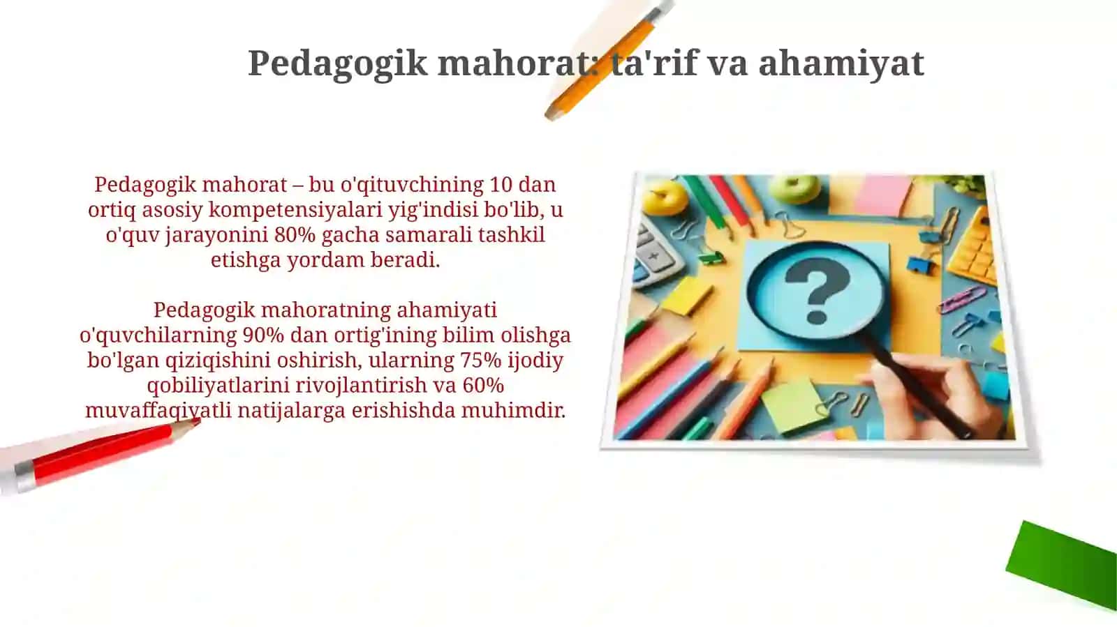 Multemediyali perzentatsiya tayorlash Pedagogikmaxorathaqida 3