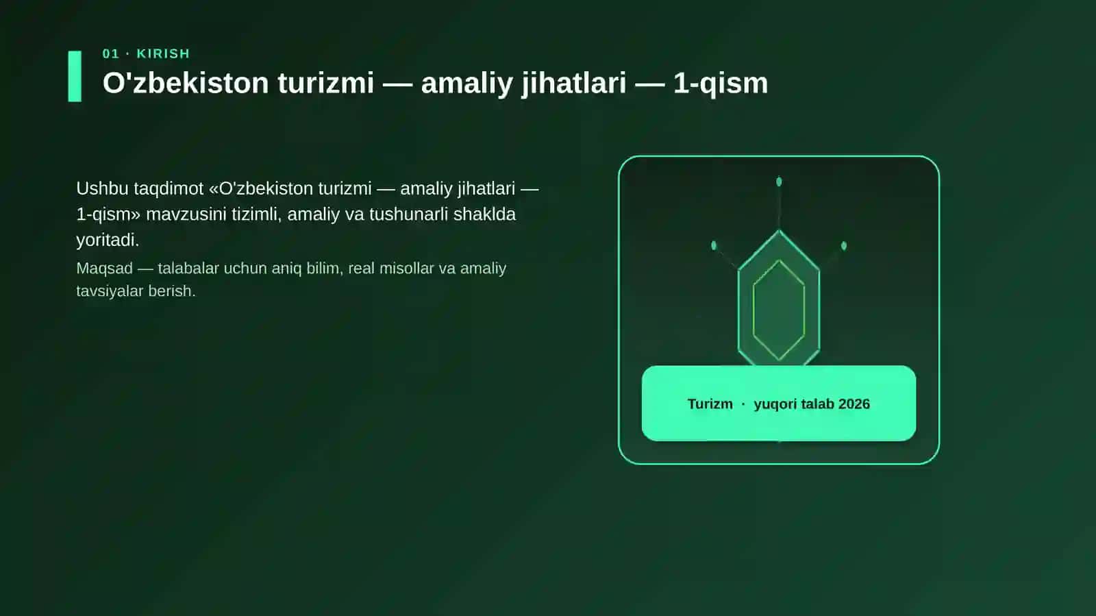 O'zbekiston turizmi — amaliy jihatlari — 1-qism 3