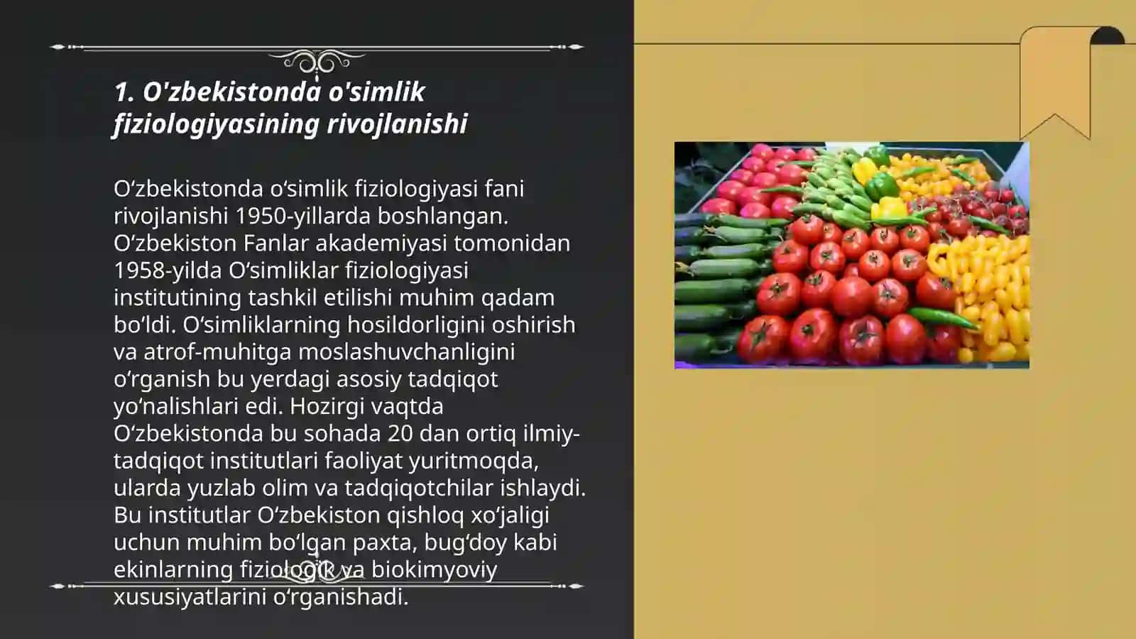 O’simliklar fiziologiyasiga hissa qo’shgan o’zbek olimlarining olib borgan tadqiqot ishlari 3
