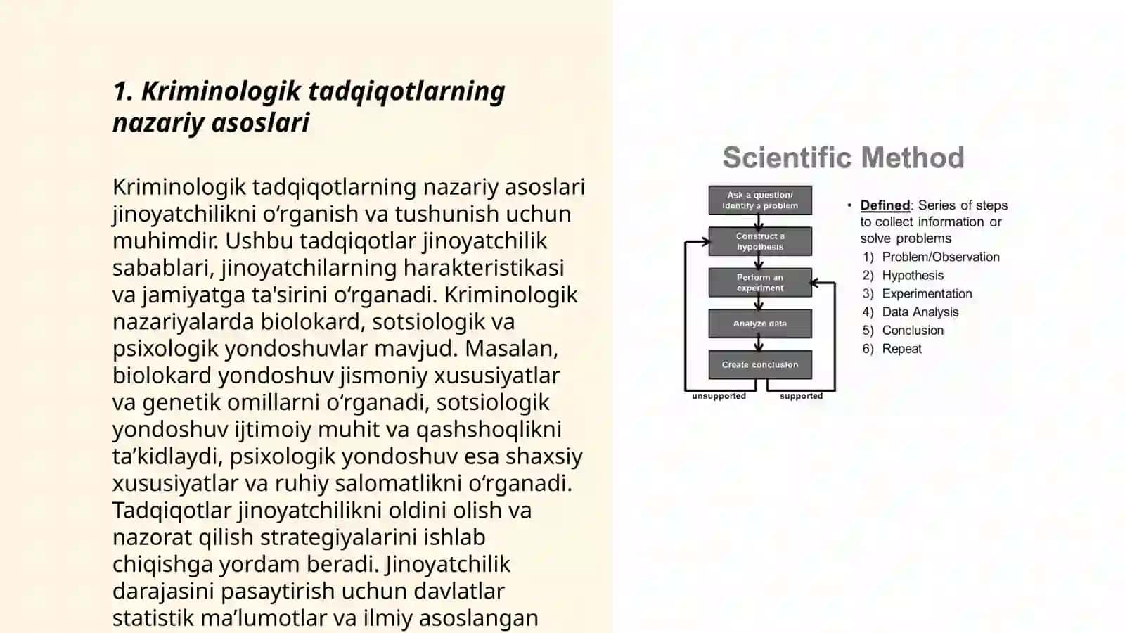 Kriminologik tadqiqotlarning tashkiliy asoslari va metodlari 3