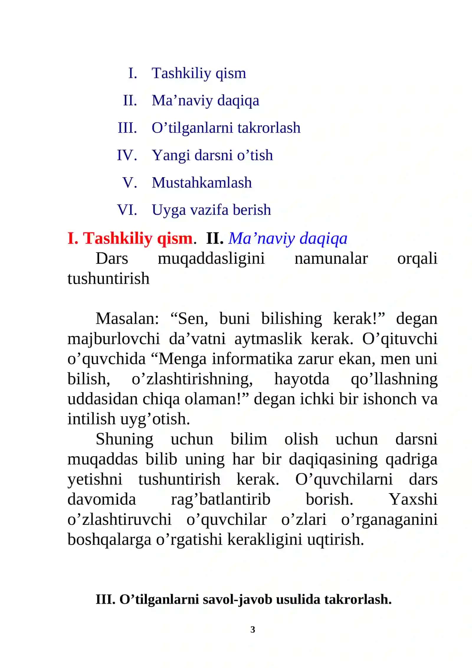 Informatika fanidan 1-soatlik DARS ISHLANMASI 3