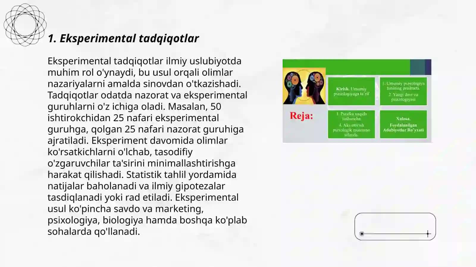 Hozirgi zamon psixologiyasining tadqiqot metodlari 3