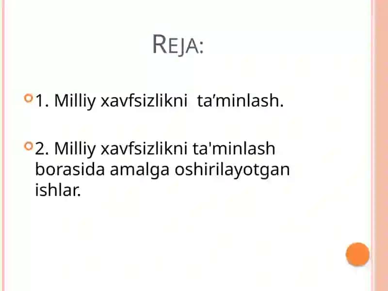 Milliy xavfsizlikni ta'minlash bo'rasida amalga oshirilayotgan ishlar 3