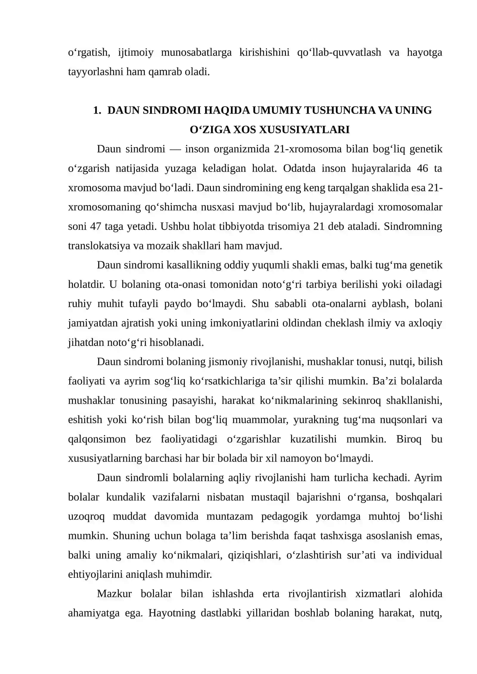 Daun sindromli bolalar taʼlim tarbiyasi 3