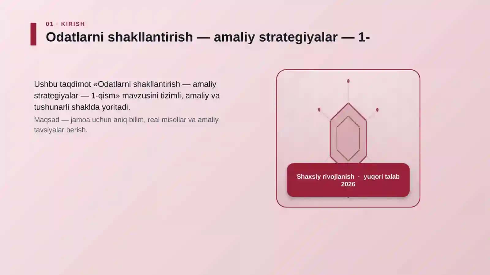Odatlarni shakllantirish — amaliy strategiyalar — 1-qism 3