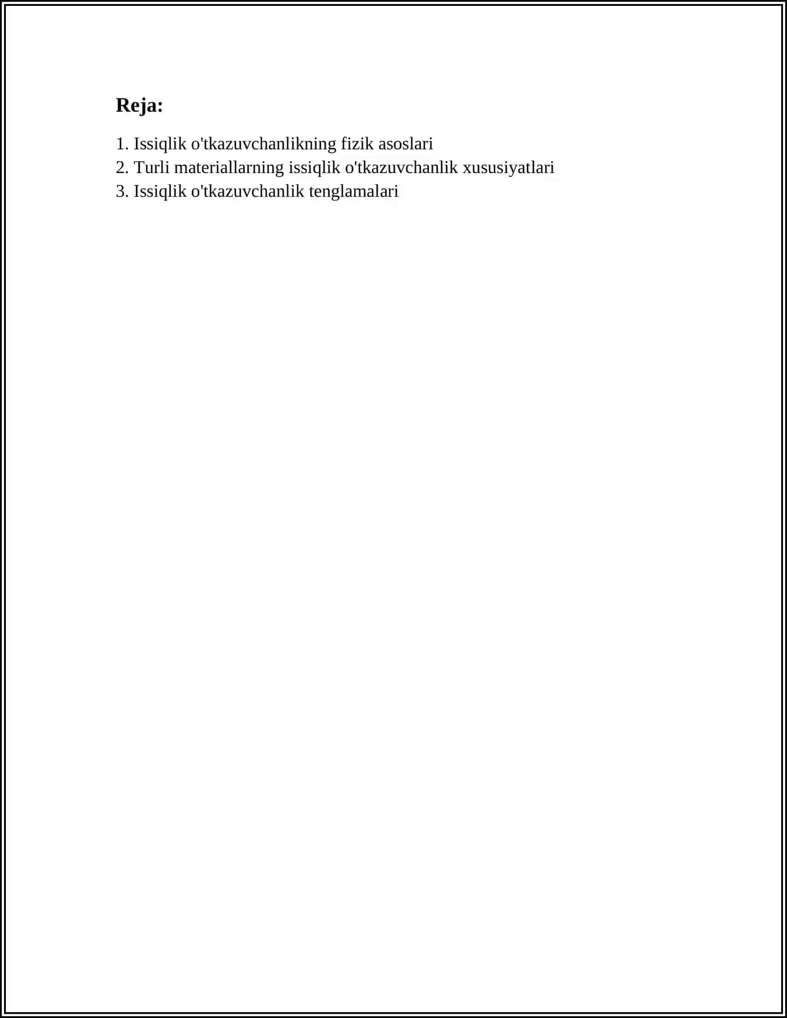 ISSIQLIK O‘TKAZUVCHANLIK TURI 3