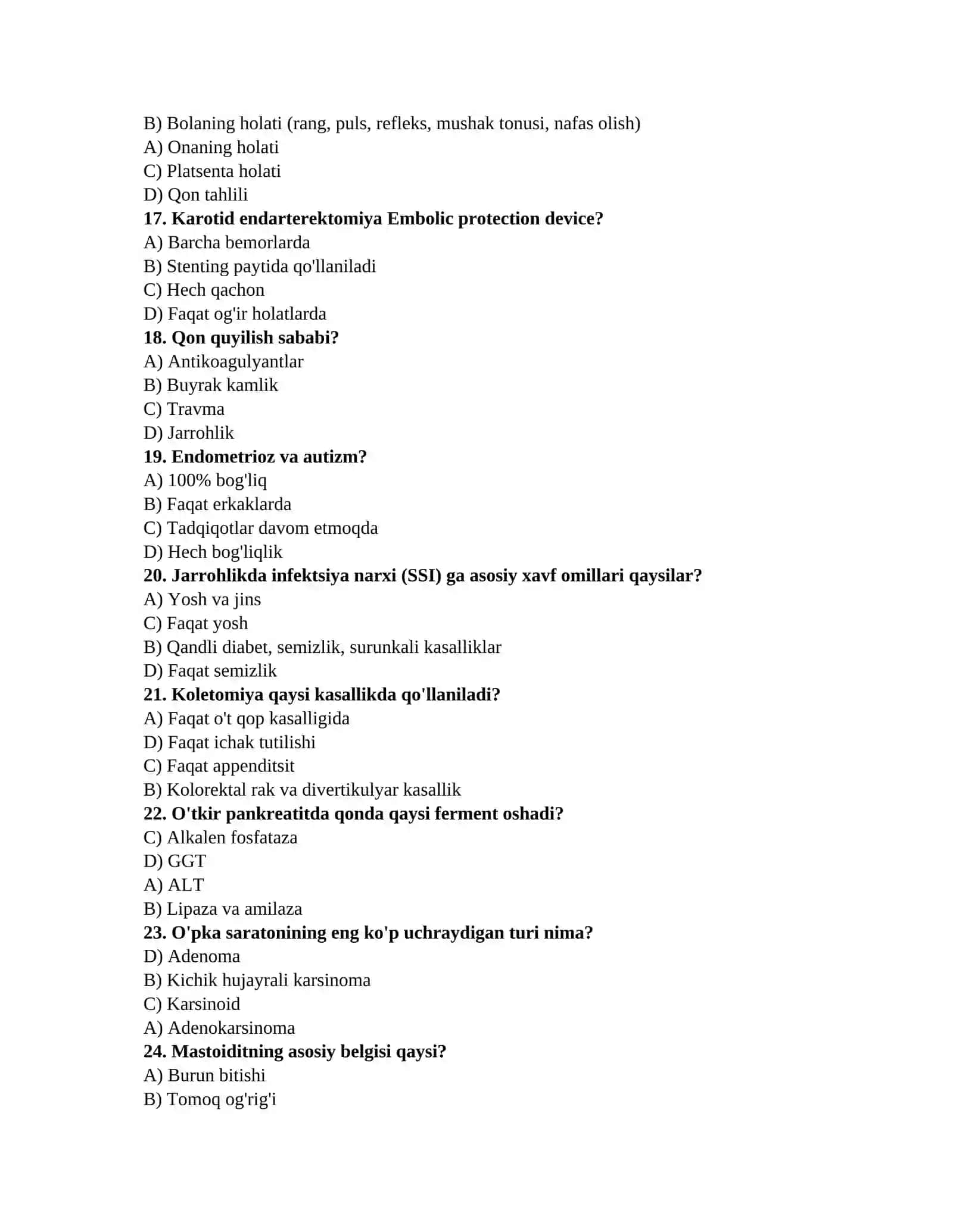 Tibbiyot testlari DOCX 3