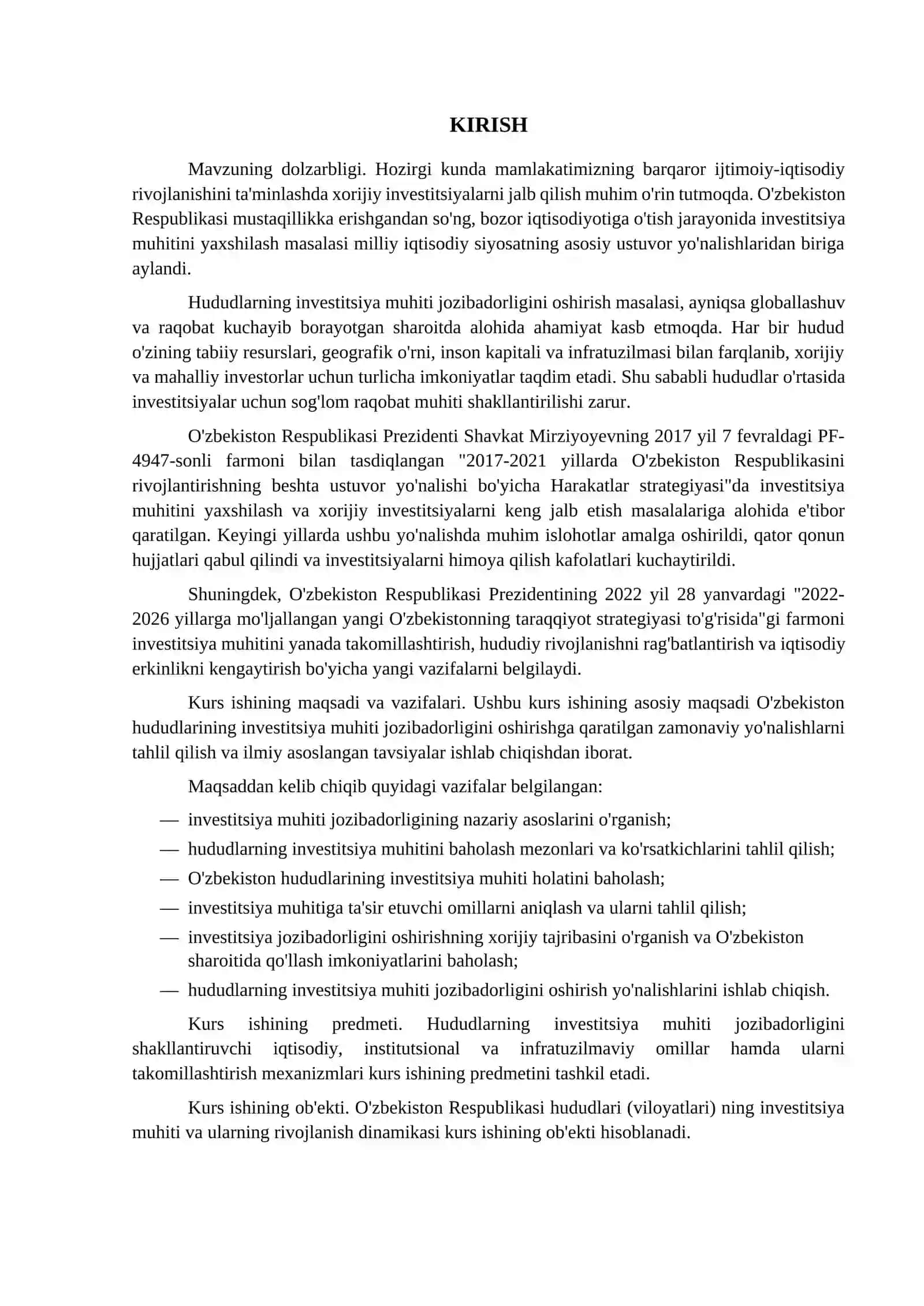 HUDUDLARNING INVESTITSIYA MUHITI JOZIBADORLIGINI OSHIRISHNI TAKOMILLASHTIRISH YO'NALISHLARI 3