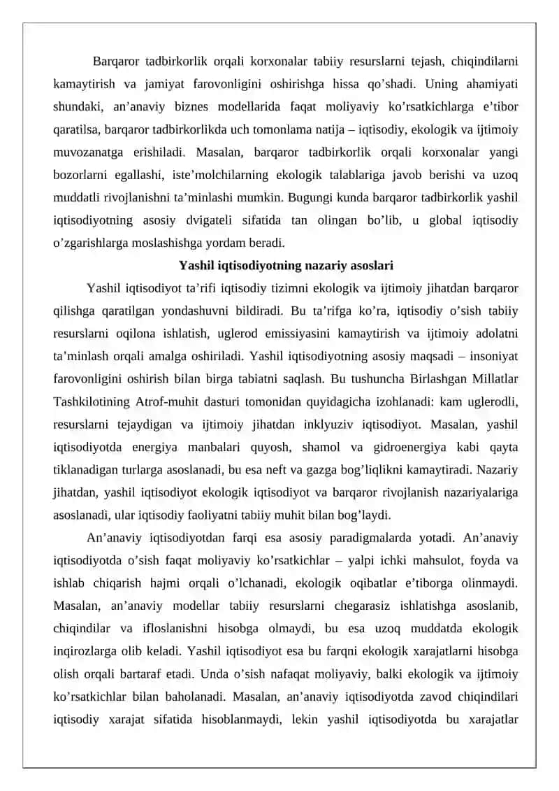 Yashil iqtisodiyotda barqaror tadbirkorlik 3