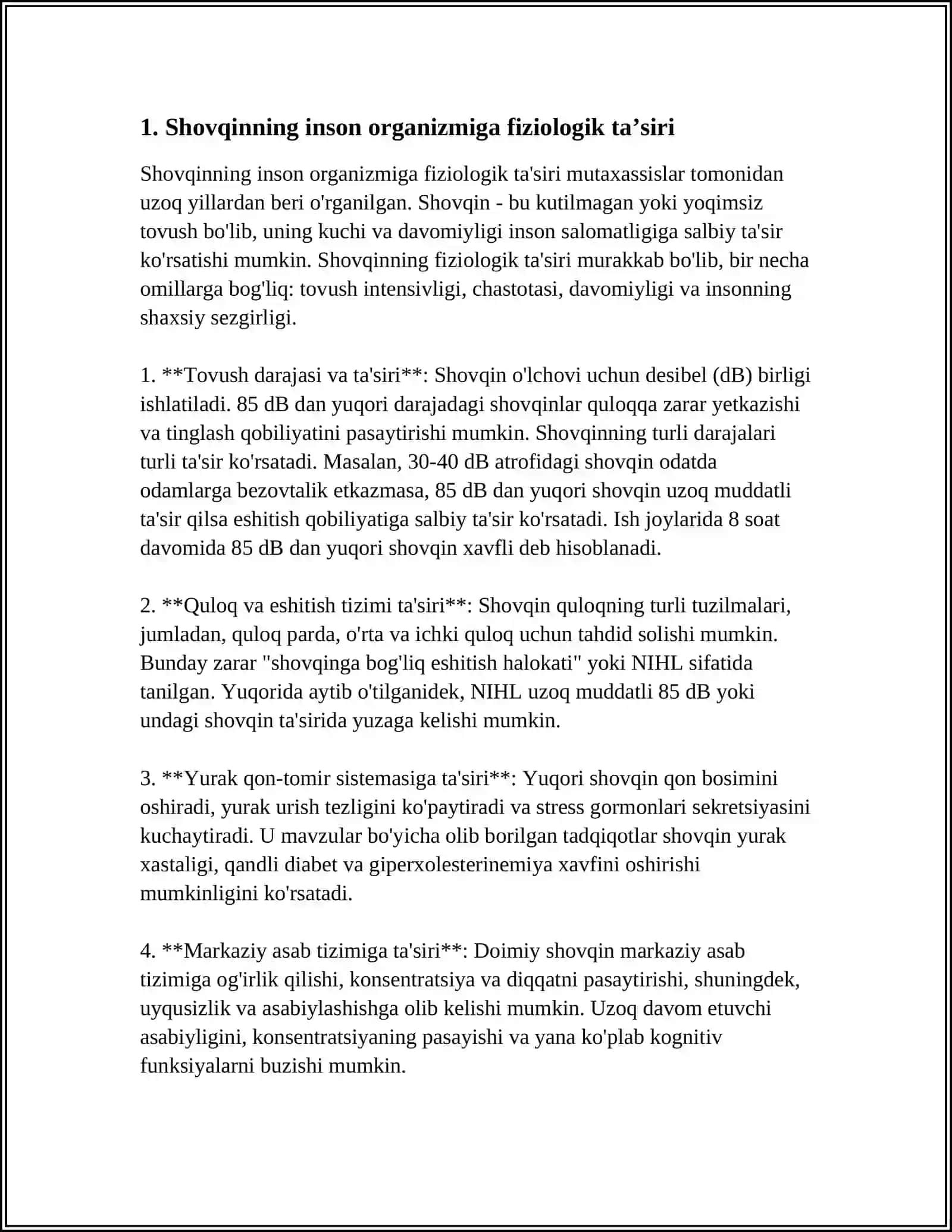 INSON ORGANIZMIGA SHOVQINNING TAʼSIRI VA UNINI KAMAYTIRISH VOSITALARI 3