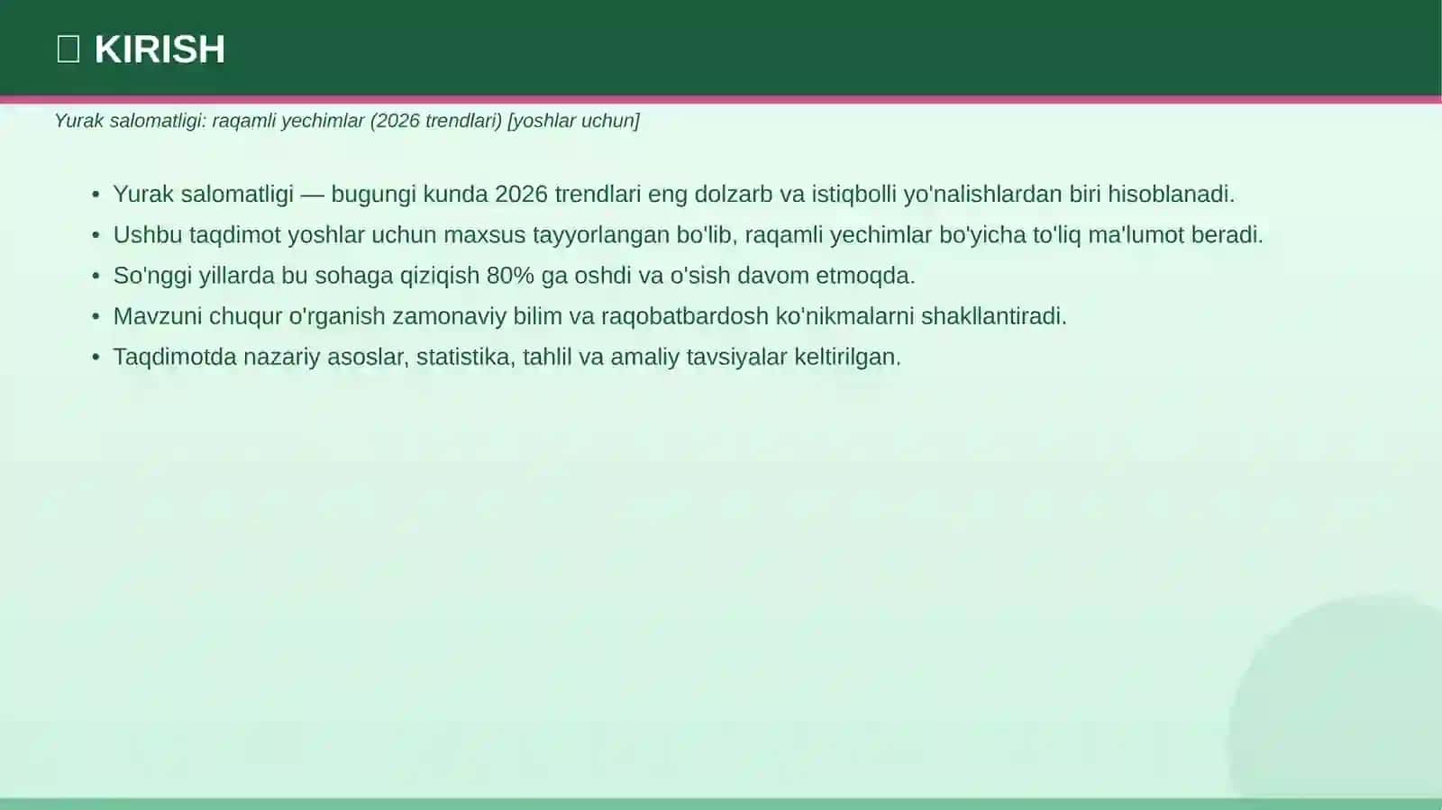 Yurak salomatligi: raqamli yechimlar (2026 trendlari) [yoshlar uchun] 3