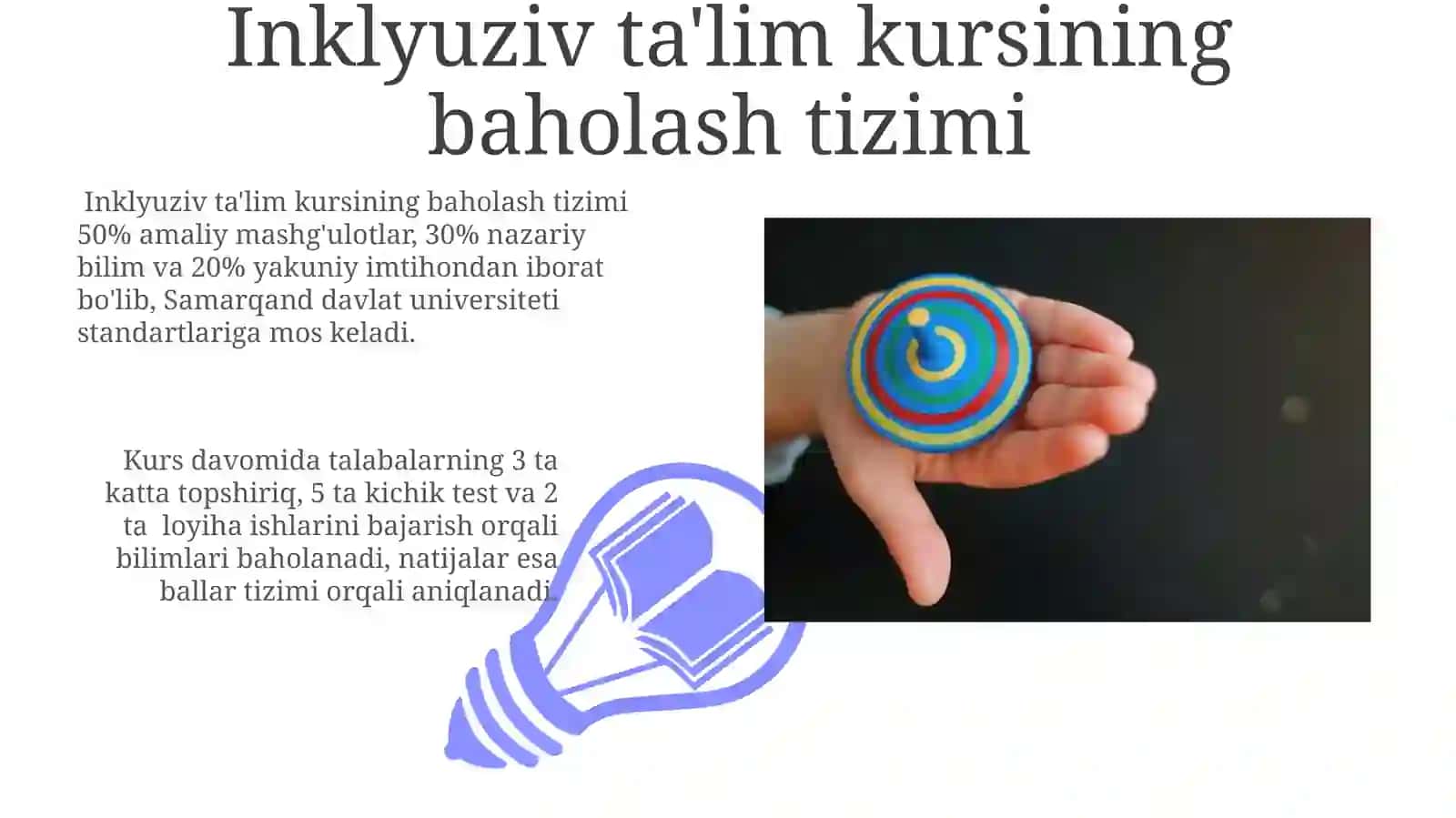Inklyuziv ta'lim kursining predmeti, obyekti, tamoyillari, maqsadi va vazifalari 3