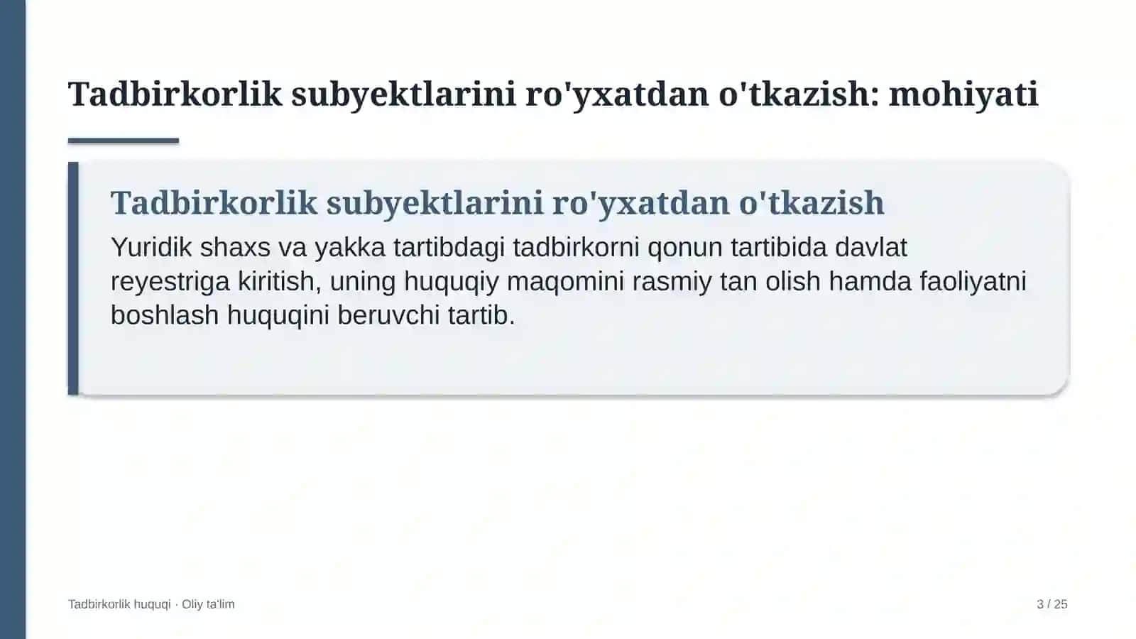 Ziyorat turizmida tadbirkorlik subyektlarini davlat ro'yxatidan o'tkazish 3