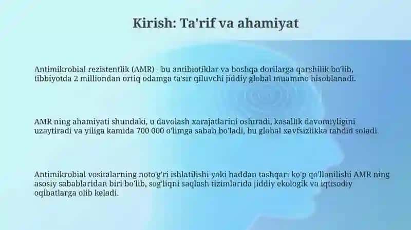 Antimikrobik qarshilik (AMR) 3