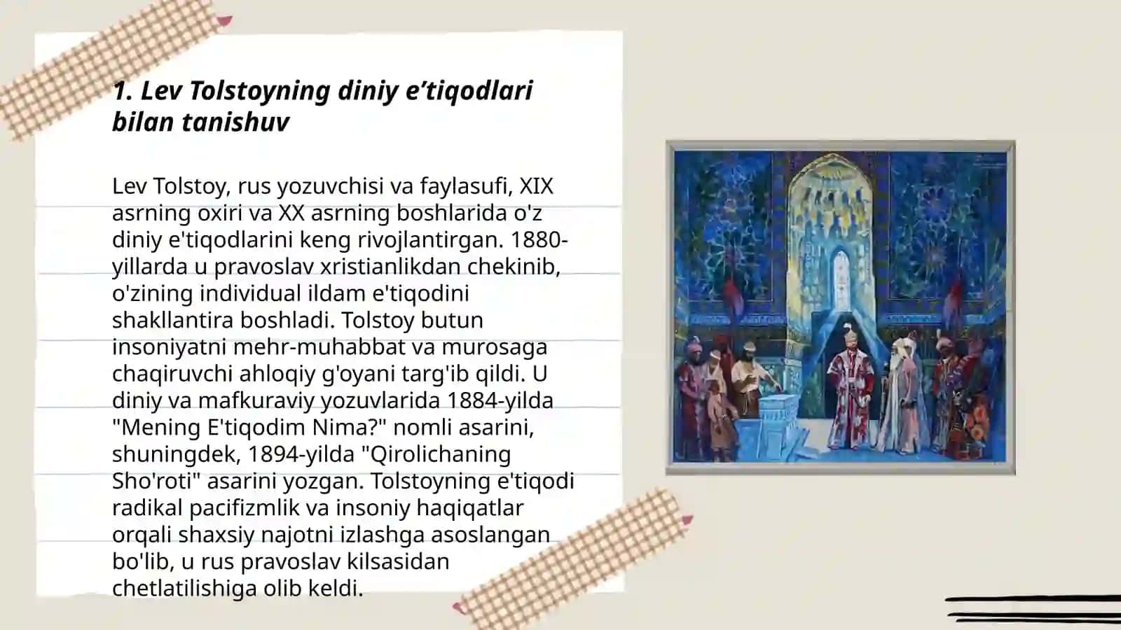 Lev Tolstoyning “Iqrornoma” asaridagi diniy eʼtiqodlarni tahlil etish 3