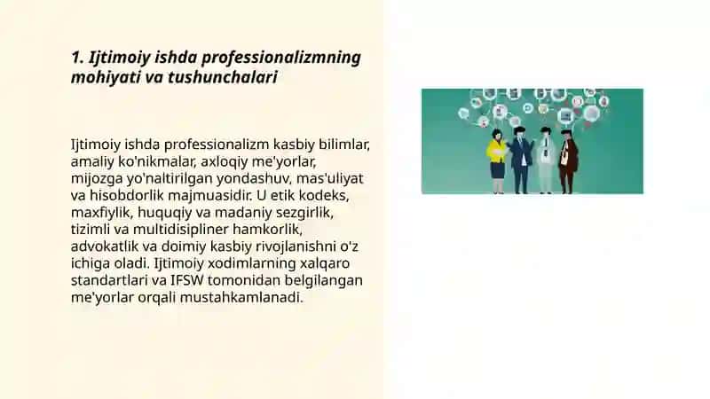 Ijtimoiy ishda professionalizmning mohiyati va tushunchalari 3