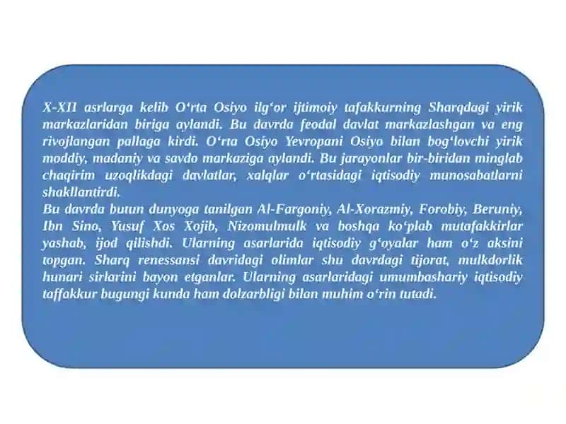 O’RTA OSIYODA TEMURIYLAR DAVRIGACHA VA AMIR TEMUR VA TEMURIYLAR DAVRIDAGIIQTISODIY G‘OYALAR VA IQTISODIY SIYOSAT 3
