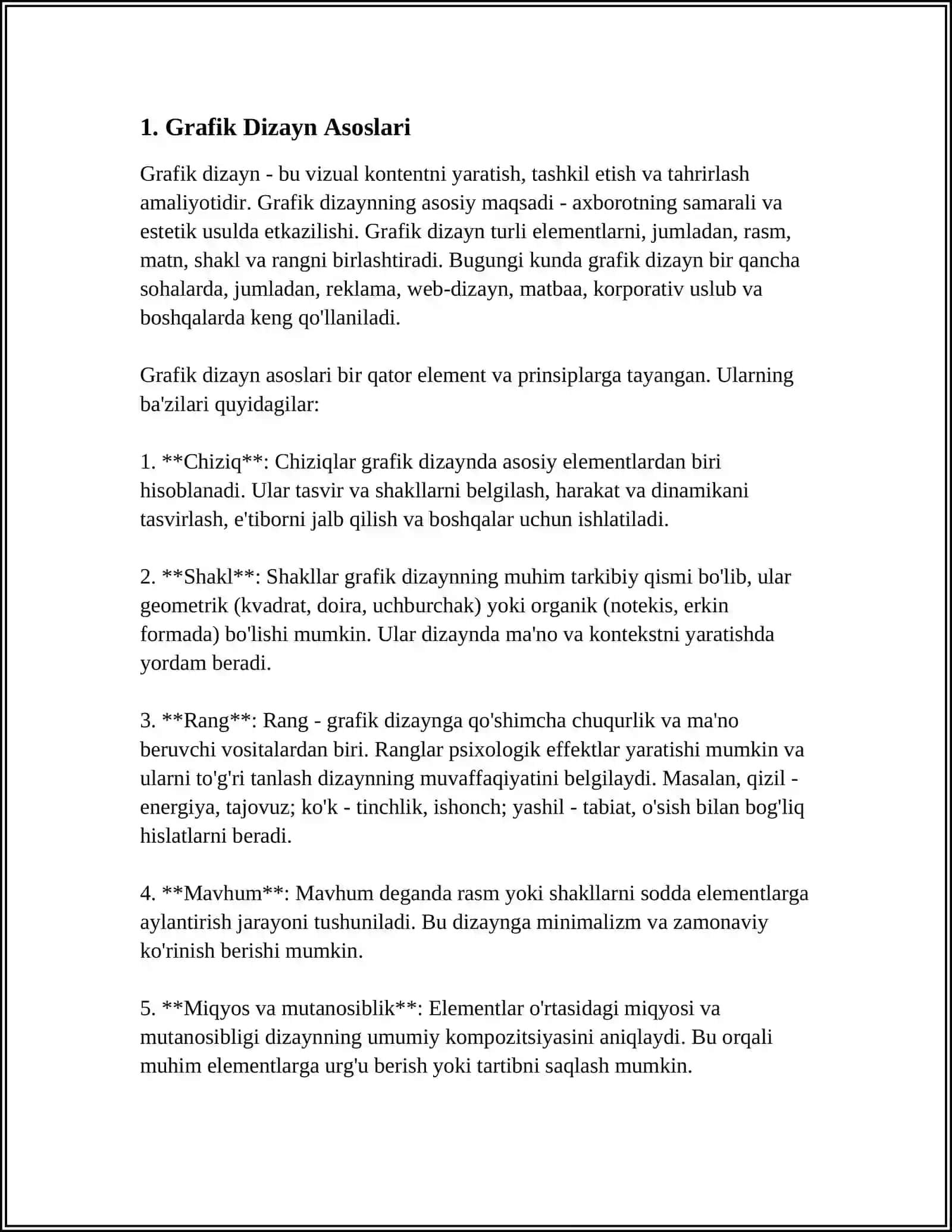 Kompyuter grafikasi va dizayn ishlarini bajarish uchun foydalanuvchi interfeysini sozlash 3