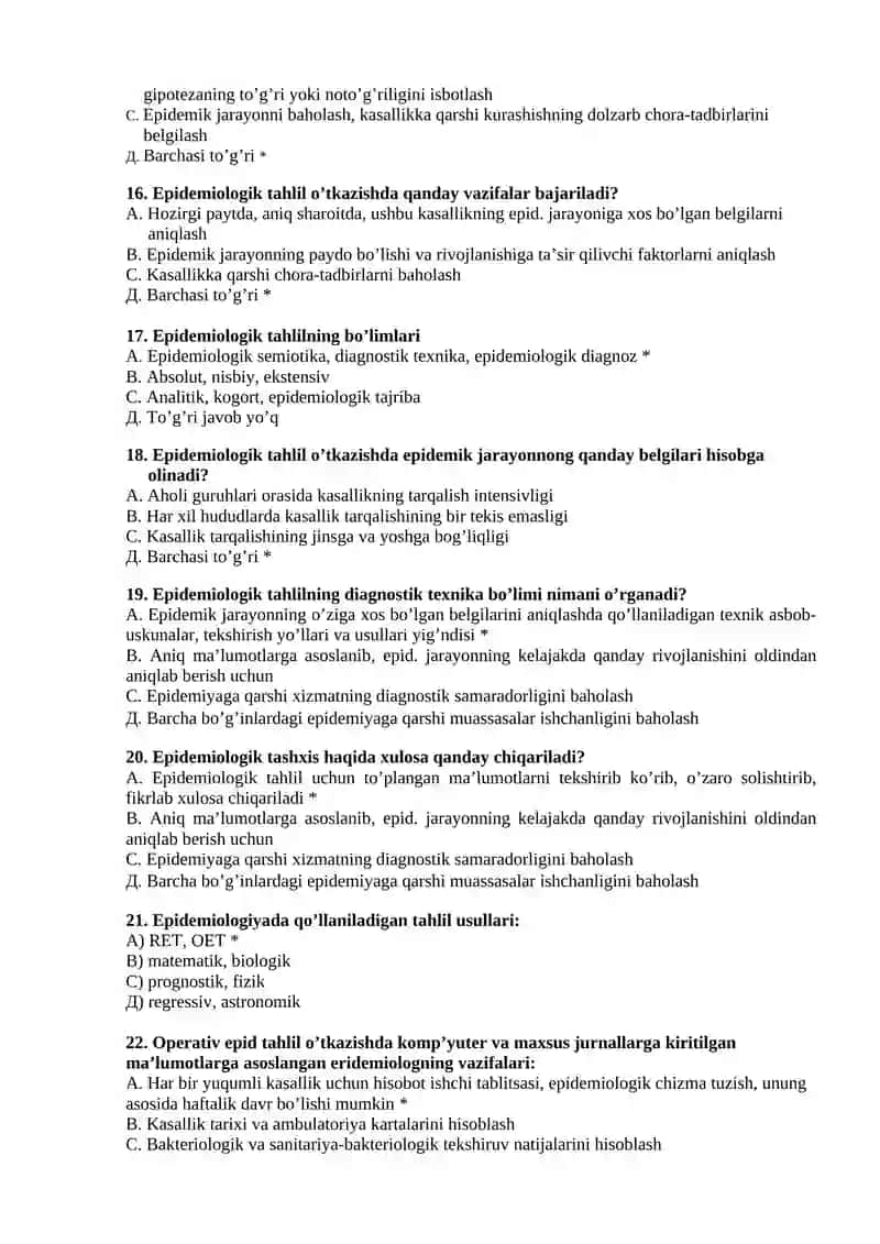 №3 Epidemiologik nazorat tushunchasining ta’rifi. RET ta’rifi. Operativ epidemiologik nazorat. OET o‘tkazish tartibi 3