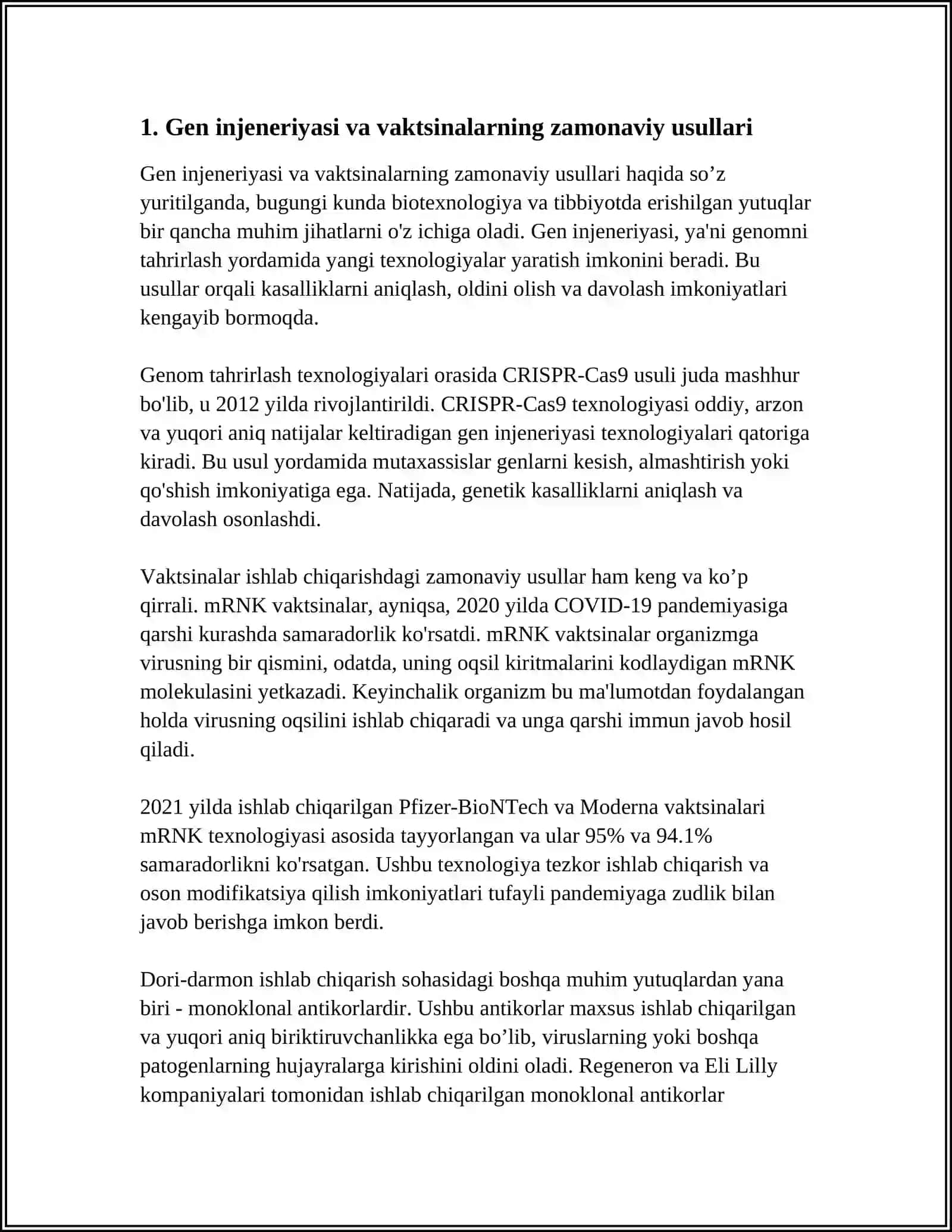 Gen injeneriyasi va vaktsinalarning zamonaviy usullari 3